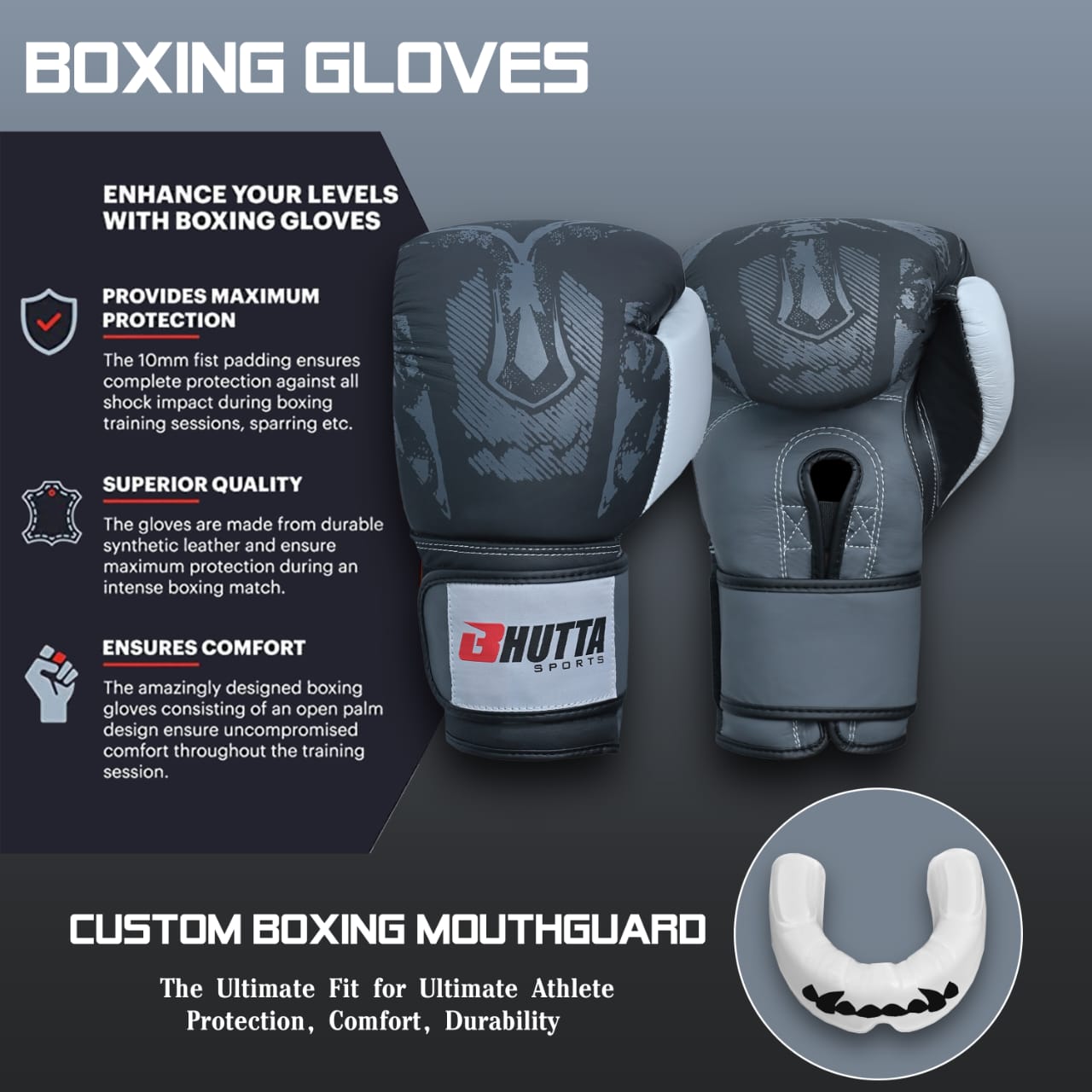 Sports Boxing Gloves 12oz – Premium PU Leather Training & Sparring Gloves for Boxing, MMA, Kickboxing & Muay Thai"